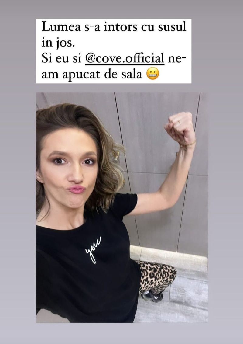 Adela Popescu și Cove s-au apucat &icirc;mpreună de sală