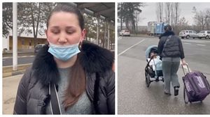 De teama războiului, o mamă a trecut granița pe jos din Ucraina în România
