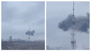 Rușii au atacat turnul televiziunii din Kiev