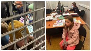 Copiii arestați la protestele anti-război 