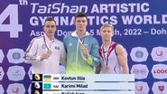  Un gimnast rus a purtat simbolul invaziei pe podiumul Cupei Mondiale din Doha, lângă un sportiv ucrainean și insistă că ar face-o din nou! Andreea Răducan, fostă campioană olimpică la gimnastică