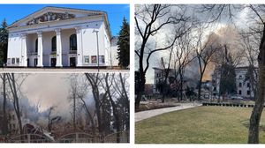 Teatrul Dramatic din Mariupol a fost bombardat de armata rusă! În clădire se adăposteau peste 1.000 de persoane: „Sunt copii însărcinată și copii sub dărâmături”