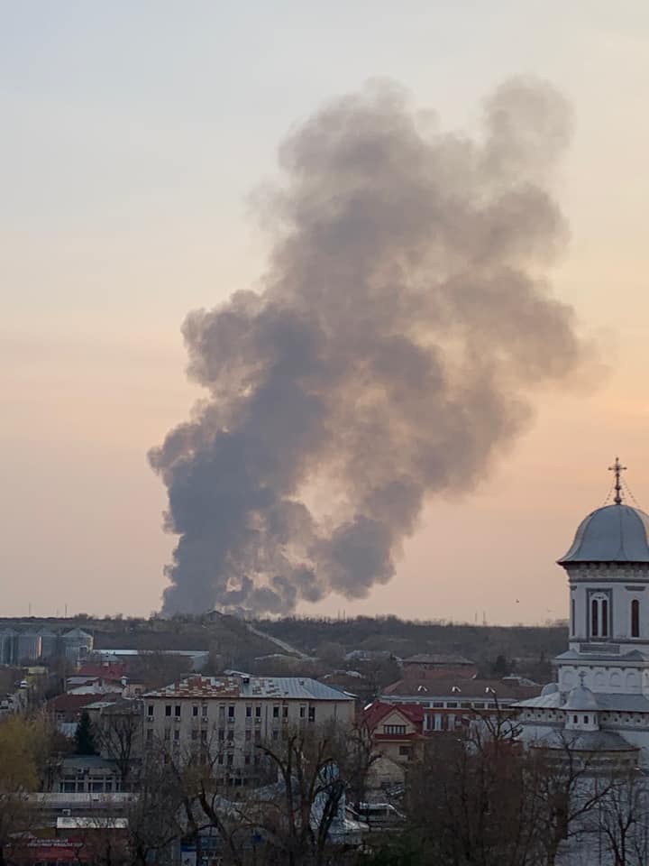 Incendiu vegetație Alexandria