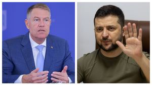Klaus Iohannis și Volodimir Zelenski 