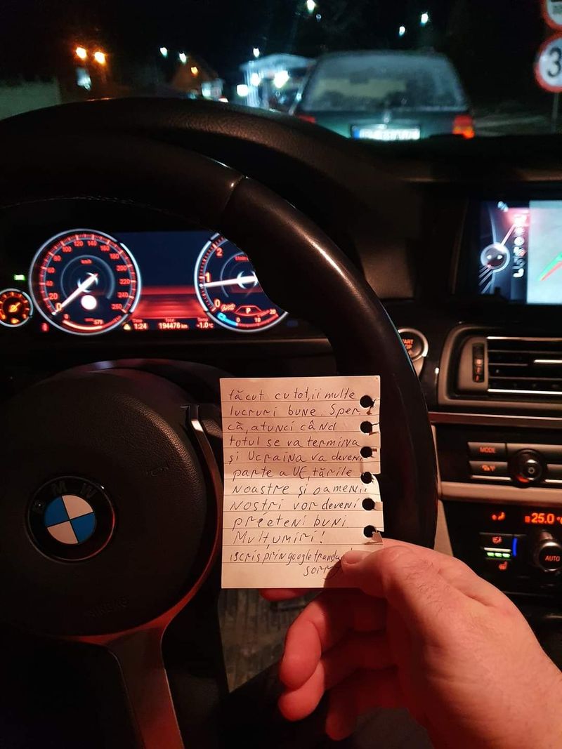 Ucraineanul a vrut să-și exprime recunoștința, pentru ajutorul primit