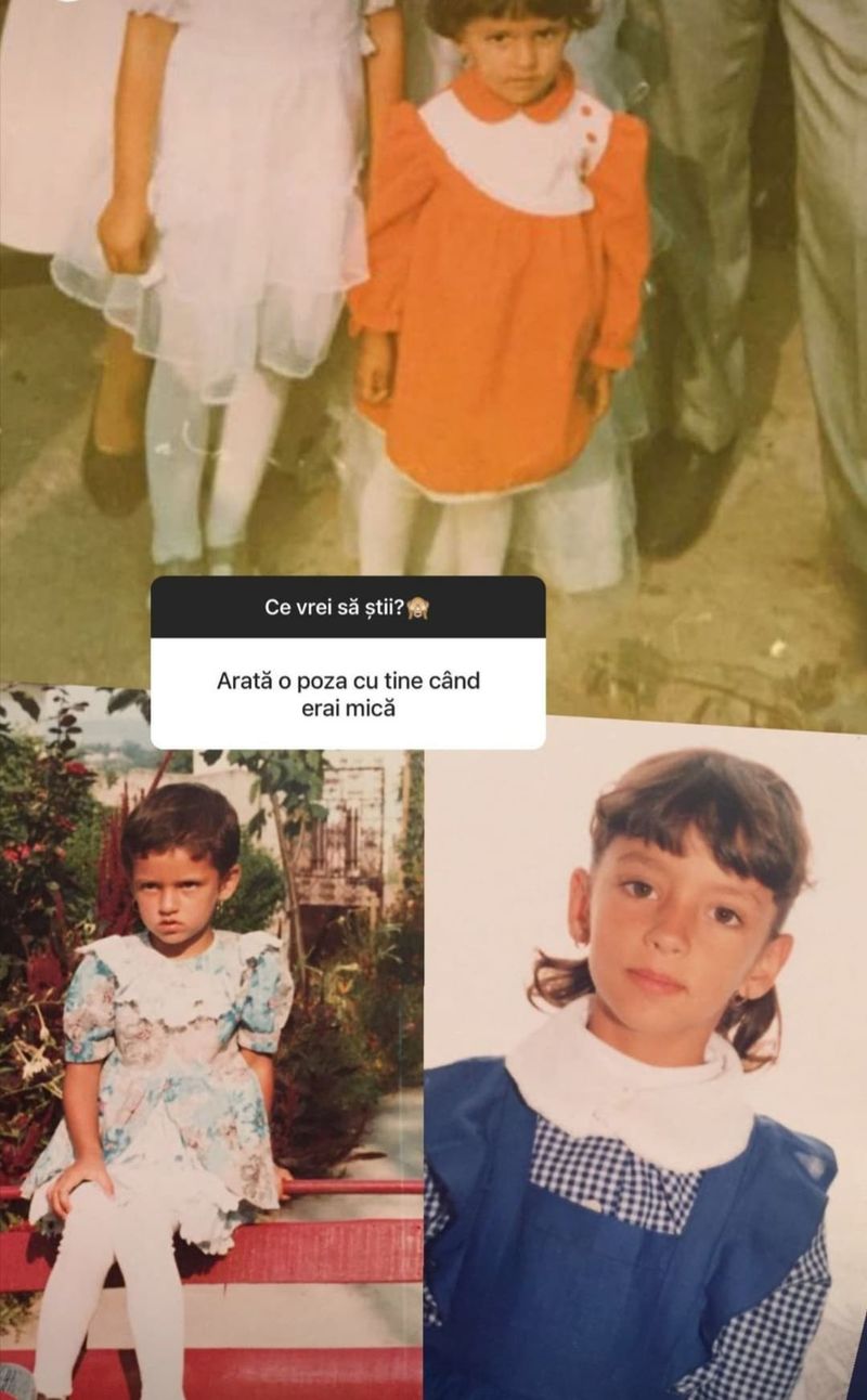 Oana Moșneagu, fotografii de colecție, din vremea copilăriei