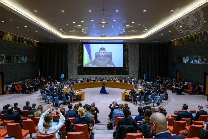 Președintele Ucrainei a ținut primul discurs &icirc;n fața consiliului de securitate ONU de la &icirc;nceputul războiului
