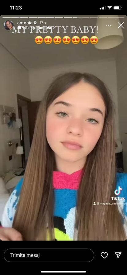 Cât de mare și cât de frumoasă a crescut Maya, fiica Antoniei! Seamănă din ce în ce mai mult cu mama sa