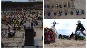 Imagini cutremurătoare cu mormintele din Irpin! 269 de cadavre au fost examinate de oamenii legii