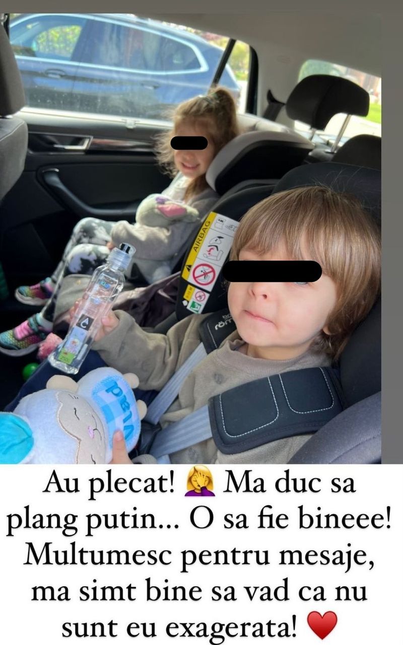 Simona Gherghe și-a trimis pentru prima oară copiii singuri la bunici