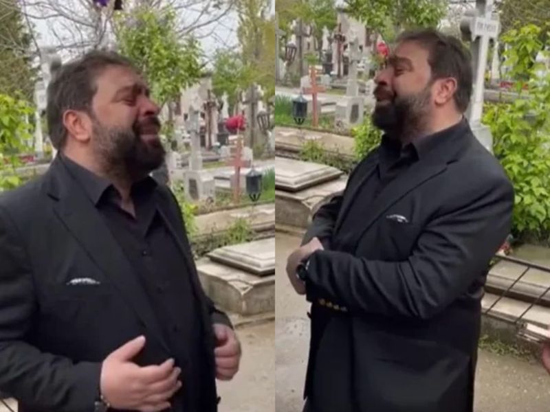 Florin Salam, c&acirc;ntec de jale la morm&acirc;ntul lui Emi Pian