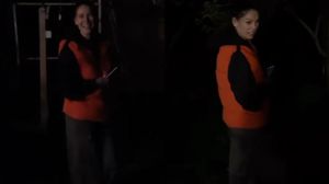 Răzvan și Irina Fodor, surprinși singuri, în miez de noapte, în grădina lui Cabral. S-au făcut nevăzuți cât timp toți ceilalți erau la masă