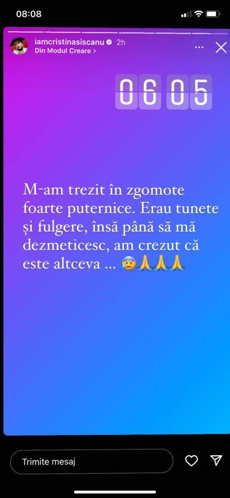 „M-am trezi în zgomote foarte puternice” Cristina Șișcanu, panică maximă la primele ore ale dimineții. Ce s-a întâmplat cu soția lui Mădălin Ionescu