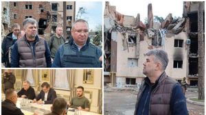 Nicolae Ciucă și Marcel Ciolacu, în zonele distruse de armata rusă! Cine a lipsit de la vizita oficială din Kiev