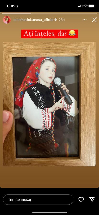 Cristina Ciobănașu, fotografie de colecție de când era mică. Actrița și-a luat fanii prin surprindere