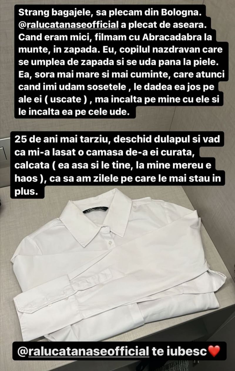 Raluca Tănase, gest neașteptat pentru sora sa