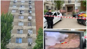 Imagini cutremurătoare în fața blocului cu 10 etaje din Timișoara, unde o mamă s-a aruncat cu cei doi copii! Băiețelul a căzut în gol cu o jucărie în mână