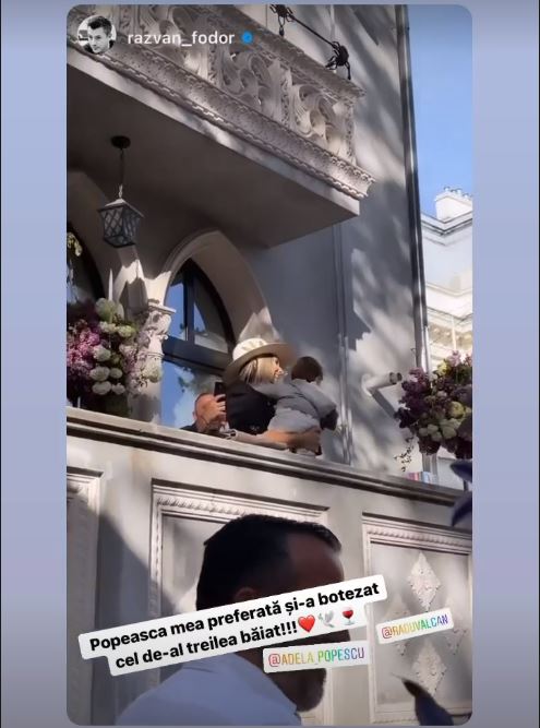 Adela Popescu și Adrian, cel de-al treilea fiu Adela Popescu și Radu Vâlcan și-au botezat cel de-al treilea fiu! Imagini de colecție de la fericitul eveniment
