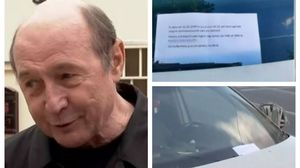 Traian Băsescu a provocat un accident rutier, în Capitală! După incident, fostul președinte a lăsat un bilet pe mașina lovită