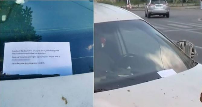 Traian Băsescu a provocat un accident rutier, în Capitală! După incident, fostul președinte a lăsat un bilet pe mașina lovită