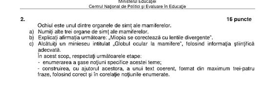 Subiecte BAC 2022. Proba la alegere: Biologie vegetală
