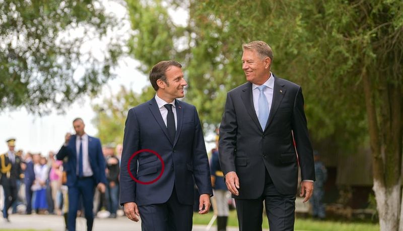 Emmanuel Macron a purtat un sacou cu 2 buzunare