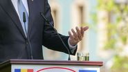 Gafa de proporții în timpul vizitei lui Klaus Iohannis de la Kiev! Greșeala care a apărut la pupitrul președintelui României