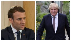 Emmanuel Macron și Boris Johnson  Boris Johnson și Emmanuel Macron, surprinși în timp ce admirau nuduri! Cele mai amuzante momente de la Summit-ul NATO. Imaginile au devenit virale