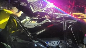 Imagine de la locul accidentului