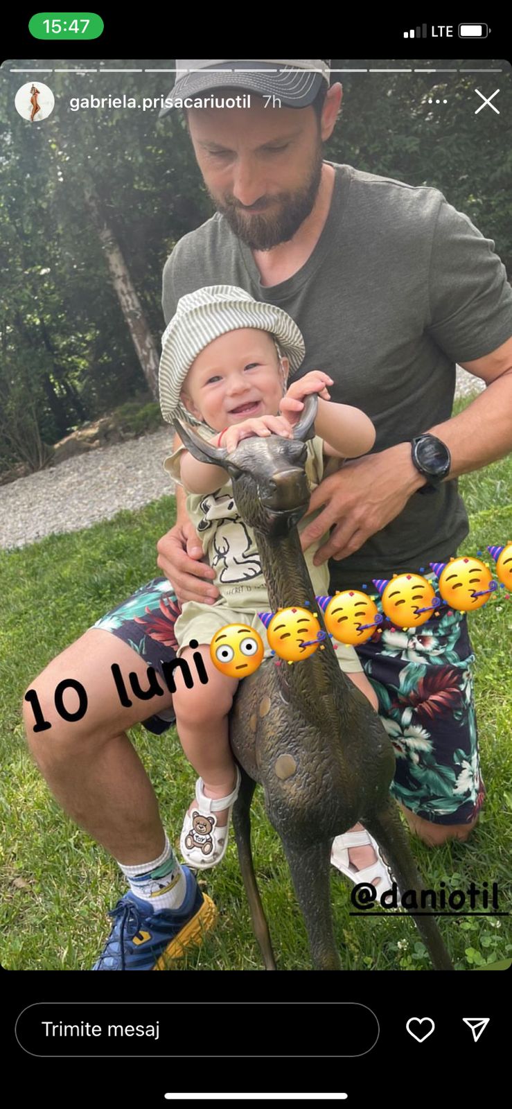 Dani Oțil și Luca Tiago Fiul Gabrielei Prisăcariu a împlinit 10 luni de viață! Imaginea adorabilă cu cel mic alături de Dani Oțil