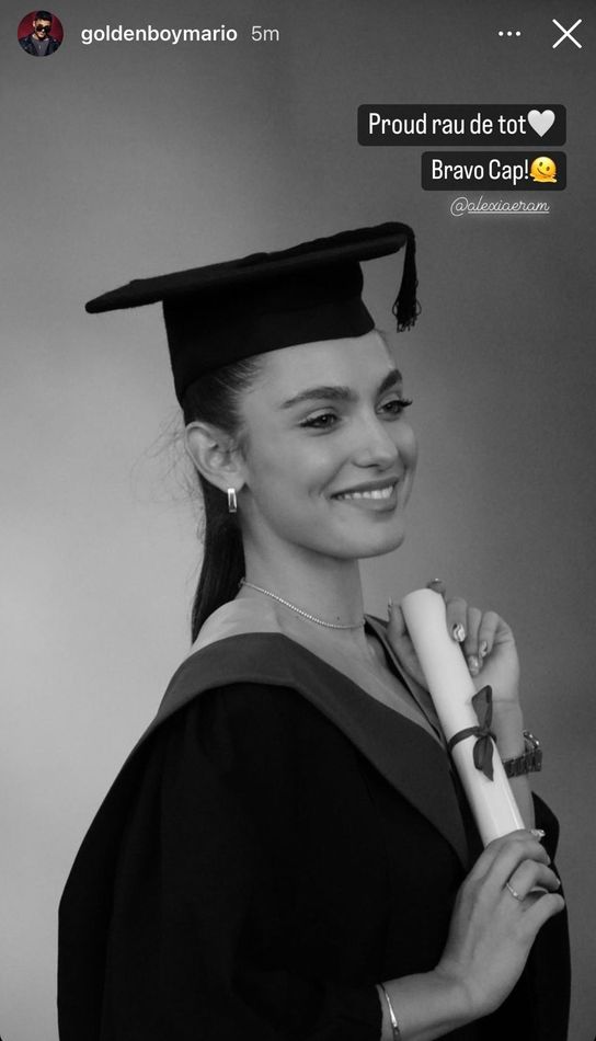 Alexia Eram dezvăluie motivul pentru care Mario Fresh nu a fost prezent la festivitatea de absolvire: „Nu este alături de mine”. Fiica Andreei Esca rupe tăcerea