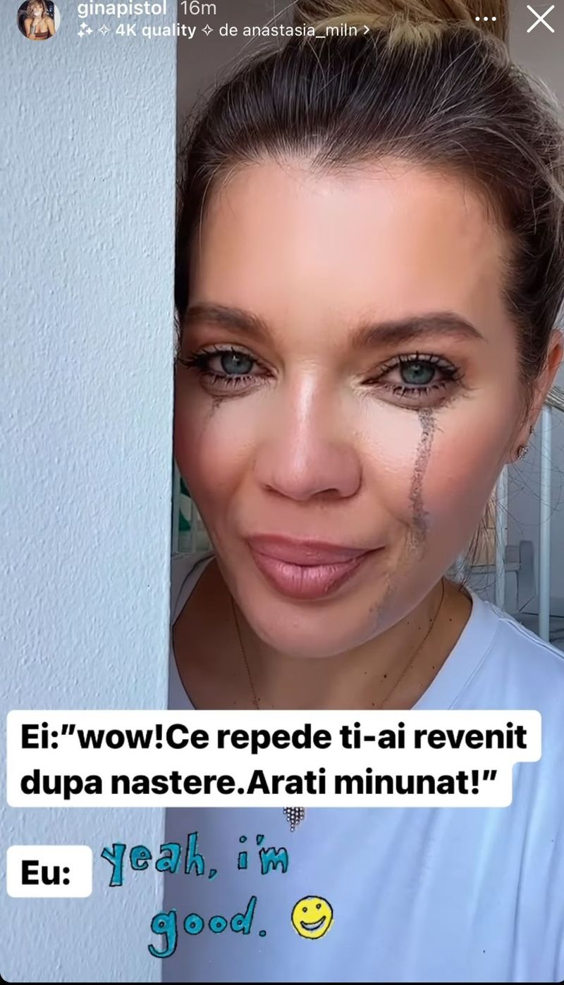 Gina Pistol plânge 