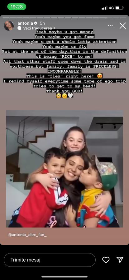 Antonia, imagine adorabilă alături de toți cei trei copii ai săi! Artista, mărturisiri emoționante despre familia sa: „Definiția mea pentru a fi bogat”
