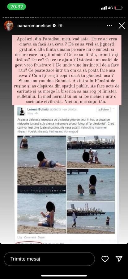Oana Roman, mesaj tranșant pentru Lorena Buhnici. A avut curajul să-i spună ce nu i-a mai spus nimeni &bdquo;Tu nu ai loc &icirc;ntr-o societate civilizată&rdquo;