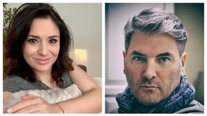 Mircea Radu și soția lui, Raluca. 