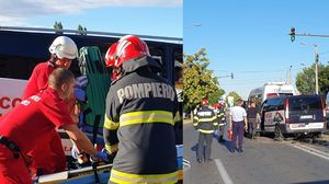 accident, Arad, 12 răniți,  spital, carambol, Calea Aurel Vlaicu