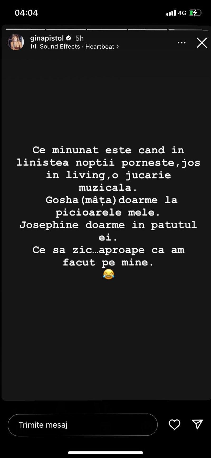 Gina Pistol, experiență paranormală în miez de noapte! Prezentatoarea TV a tras o sperietură groaznică „Am făcut pe mine”