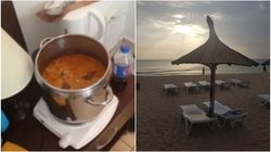 N-au vrut să mănânce la restaurant așa că au făcut-o lată! Câțiva români au mers cu oala de ciorbă la Eforie Sud