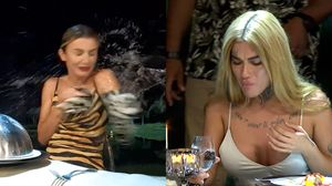 Scandal în emisiunea prezentată de Cabral și Adela Popescu! Bia Khalifa i-a aruncat un pahar cu apă în față lui Ruxi! Ce a scos-o din sărite „Tăceți!”