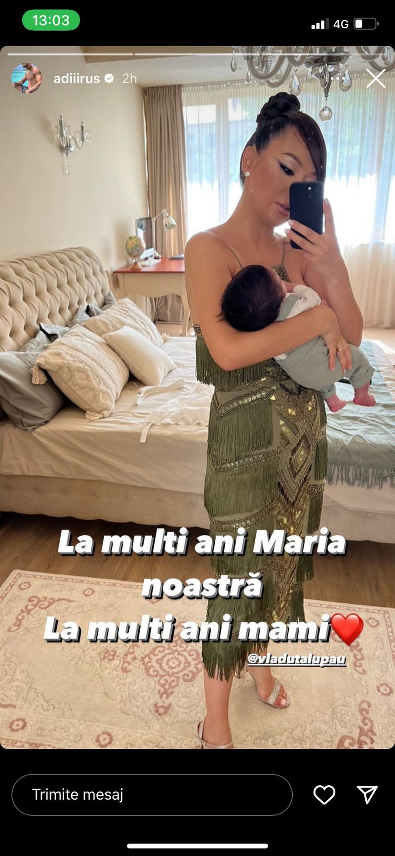 Vlăduța Lupău își sărbătorește astăzi ziua de nume! Mesajul emoționant din partea lui Adi Rus, soțul său