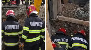 Un mal de pământ s-a prăbușit pe un muncitor din Constanța! Pompierii militari au intervenit în forță pentru salvarea acestuia