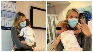 Emily Burghelea fetiță internată în spital