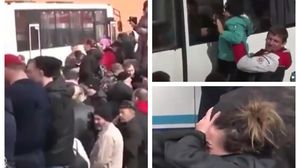 Imaginile disperării din Rusia, după ordinul lui Putin! Soțiile și copiii îşi iau rămas bun în lacrimi de la bărbații trimiși la război: „Sunt obligați”