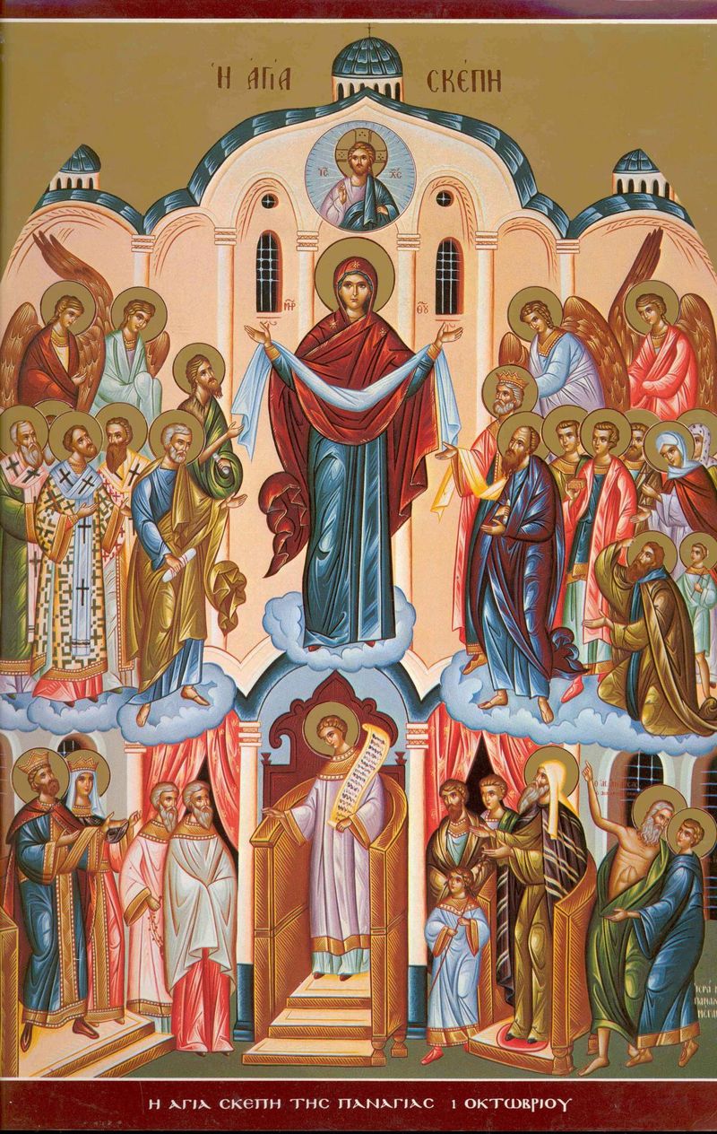 Cum arată și ce semnificație are icoana &bdquo;Acoperăm&acirc;ntul Maicii Domnului&rdquo;