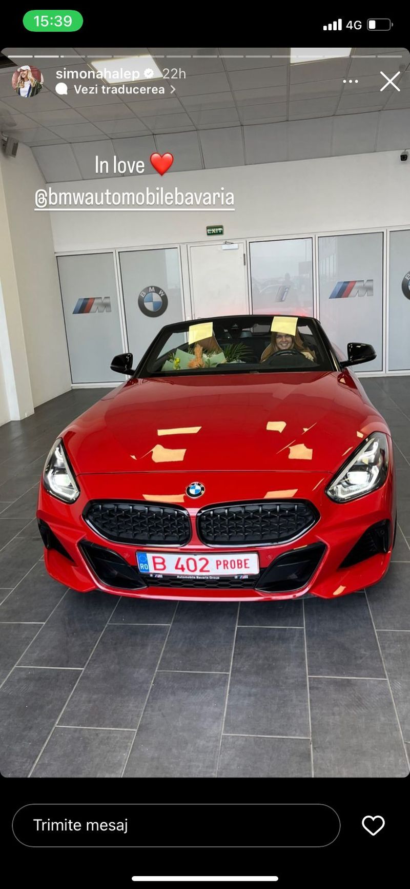 „Sunt îndrăgostită” Simona Halep, anunț neașteptat după divorțul de Toni Iuruc. Jucătoarea de tenis a primit cadou o mașină de lux, roșie ca focul