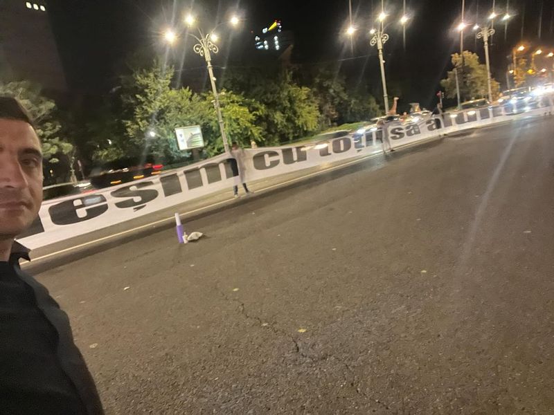 George Simion protest poliție