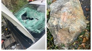 Un bărbat a murit pe loc, după ce o stâncă a lovit mașina aflată în mers, pe Defileul Jiului. Victima s-a stins sub ochii familiei