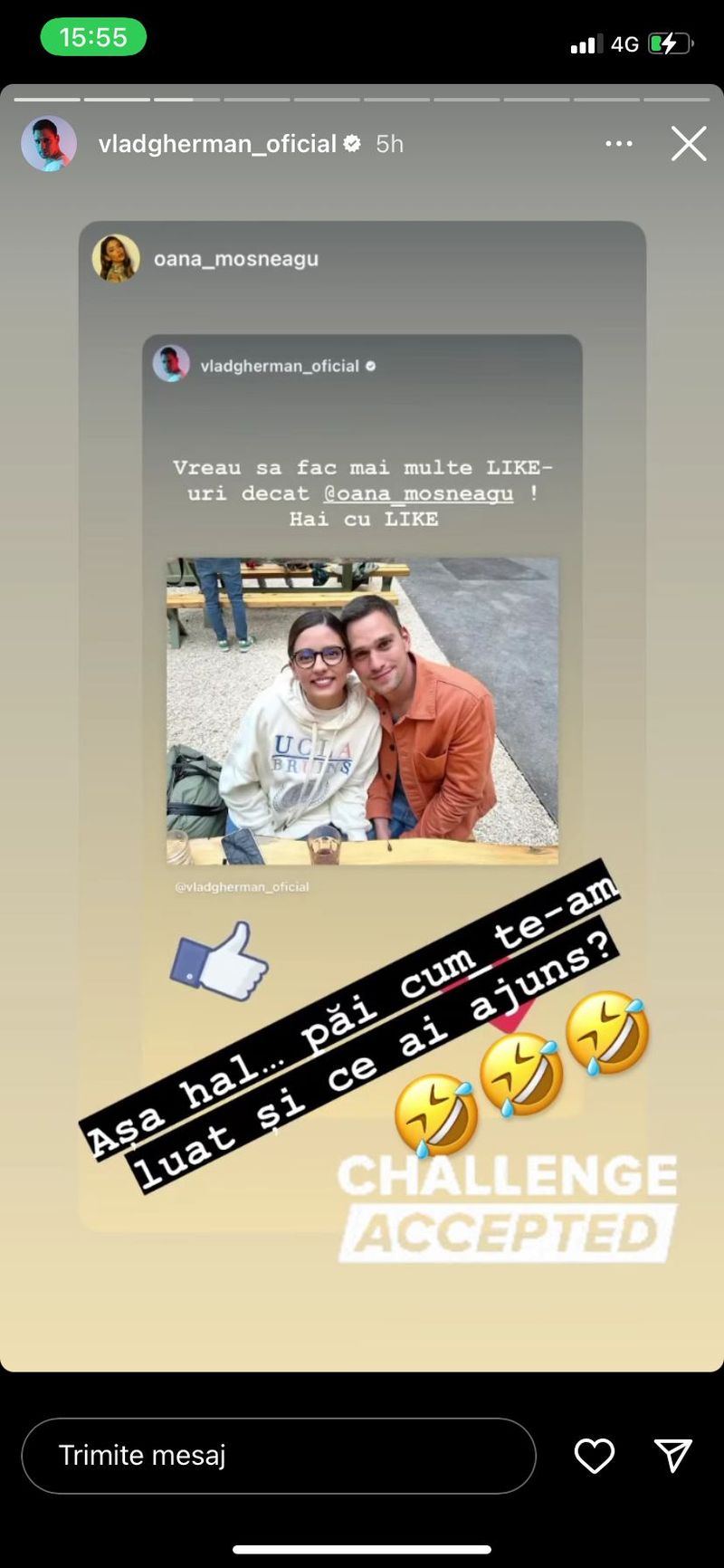 Oana Moșneagu, replică cu sub&icirc;nțeles pentru Vlad Gherman Ce a putut să-i zică actrița iubitului său &icirc;n văzul tuturor &bdquo;Cum te-am luat și ce ai ajuns&rdquo;