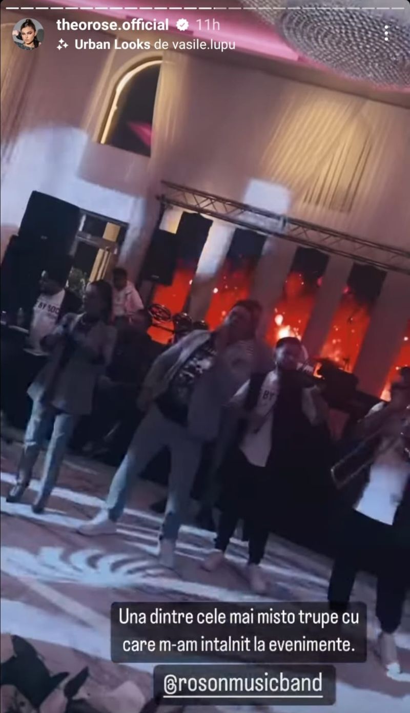 Imagine de la petrecerea dată în cinstea micuțului botezat Theo Rose și Alex Leonte, din nou împreună