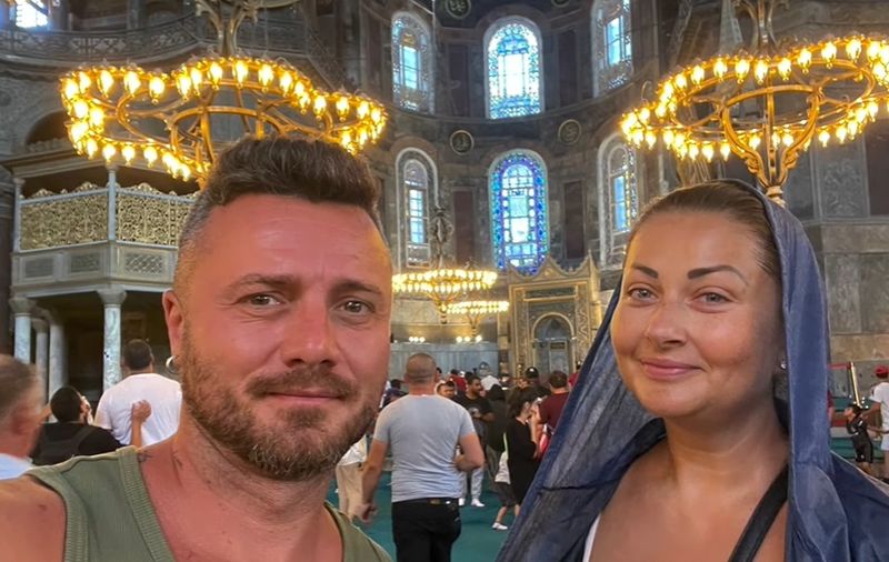 Gabriela Cristea și Tavi Clonda moscheea Ayasofya